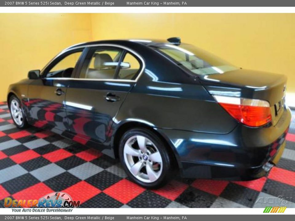 2007 BMW 5 Series 525i Sedan Deep Green Metallic / Beige Photo #4
