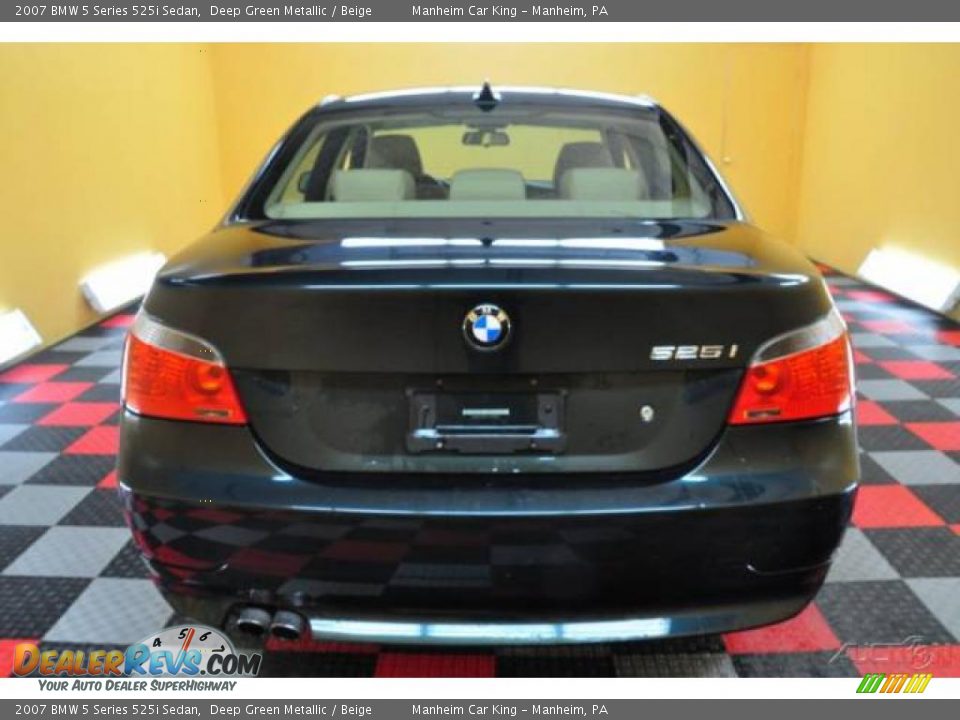 2007 BMW 5 Series 525i Sedan Deep Green Metallic / Beige Photo #5