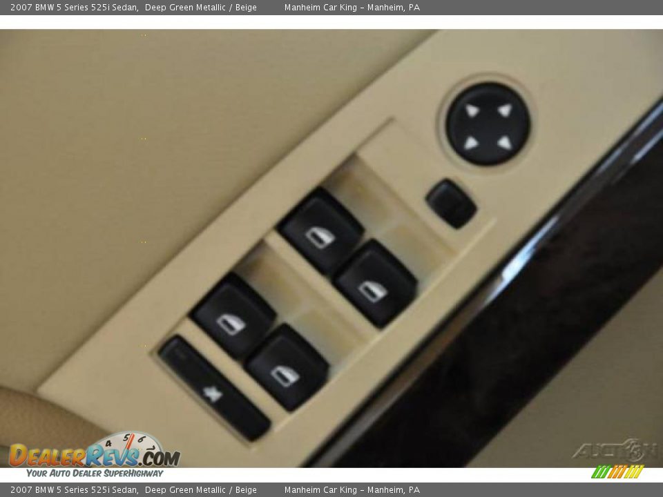 2007 BMW 5 Series 525i Sedan Deep Green Metallic / Beige Photo #13
