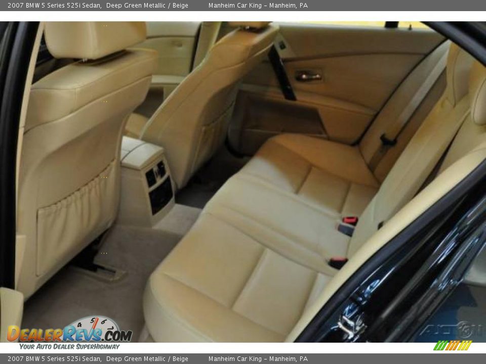 2007 BMW 5 Series 525i Sedan Deep Green Metallic / Beige Photo #14