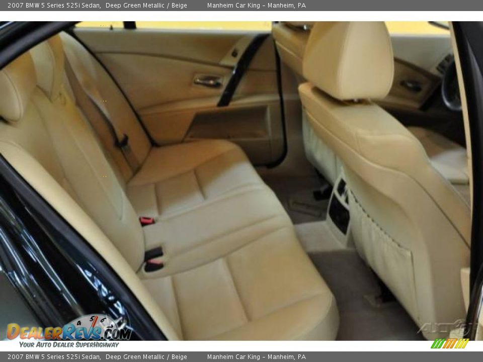 2007 BMW 5 Series 525i Sedan Deep Green Metallic / Beige Photo #16