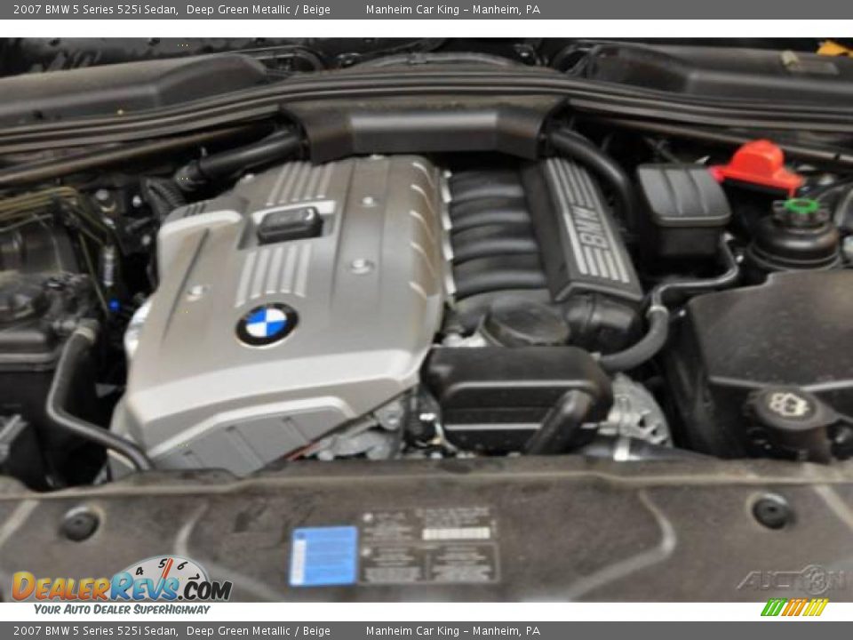2007 BMW 5 Series 525i Sedan Deep Green Metallic / Beige Photo #19