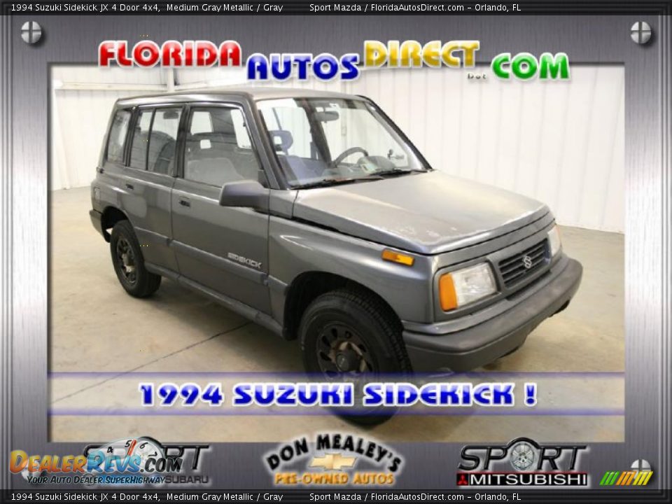 1994 Suzuki Sidekick JX 4 Door 4x4 Medium Gray Metallic / Gray Photo #1