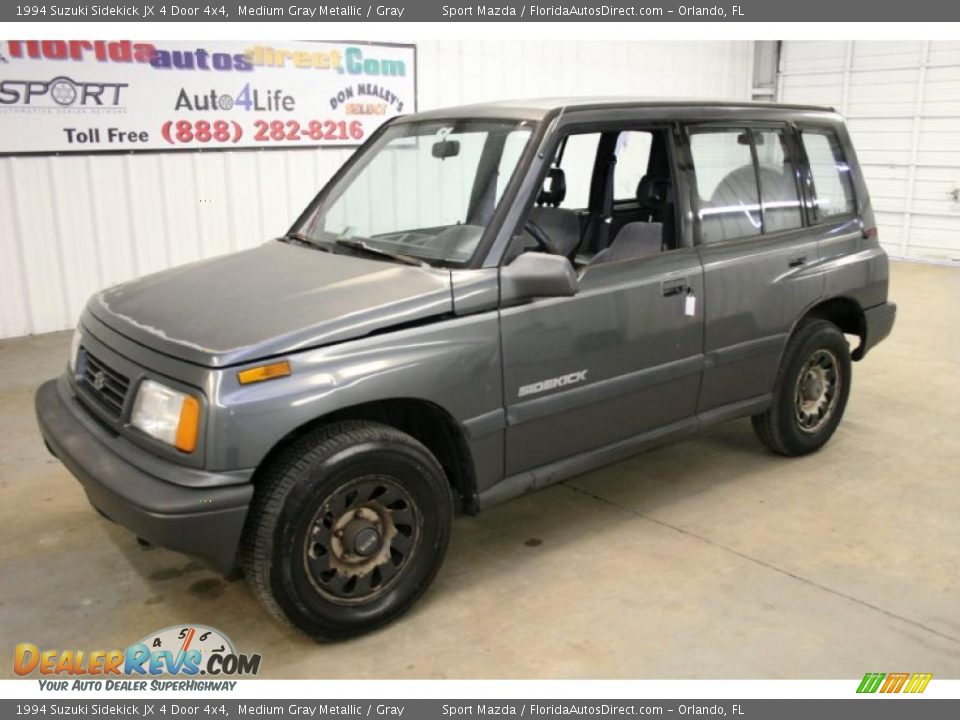 1994 Suzuki Sidekick JX 4 Door 4x4 Medium Gray Metallic / Gray Photo #4