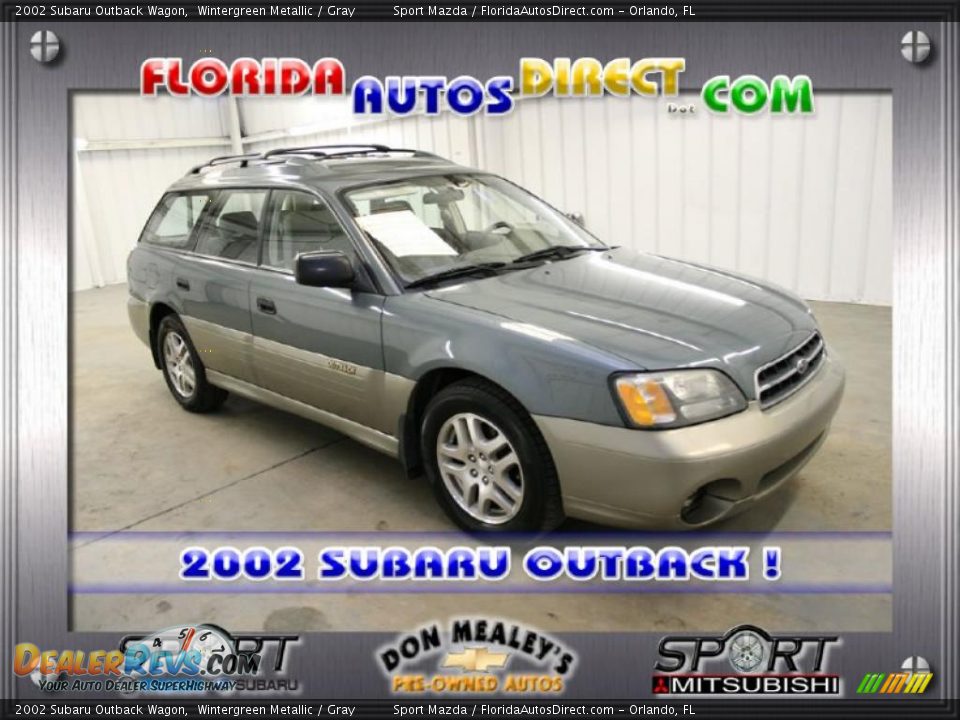 2002 Subaru Outback Wagon Wintergreen Metallic / Gray Photo #1