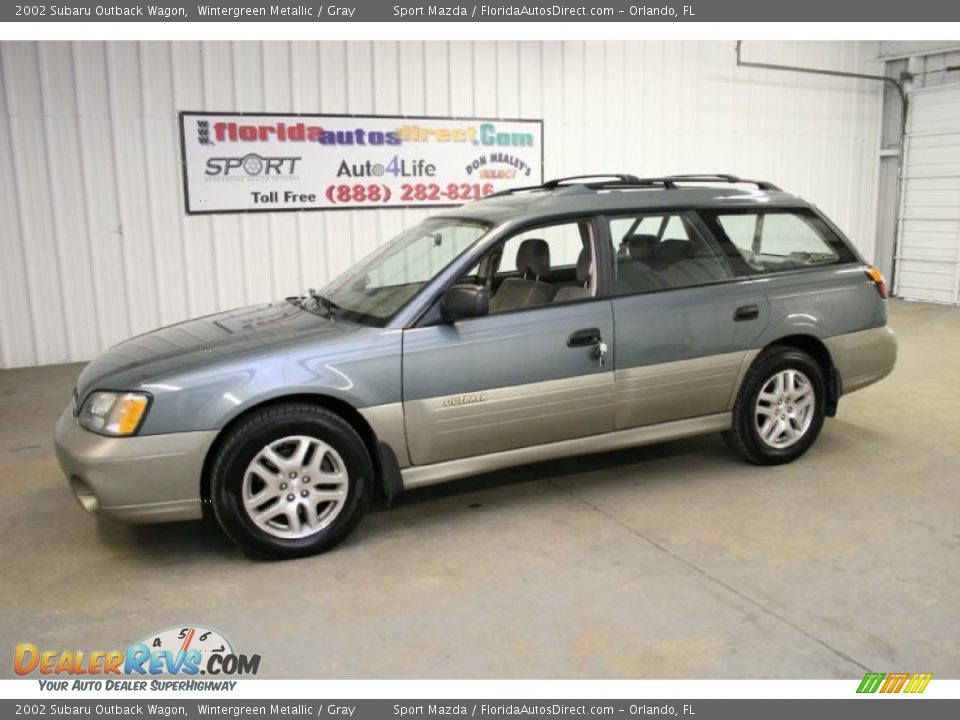 2002 Subaru Outback Wagon Wintergreen Metallic / Gray Photo #8