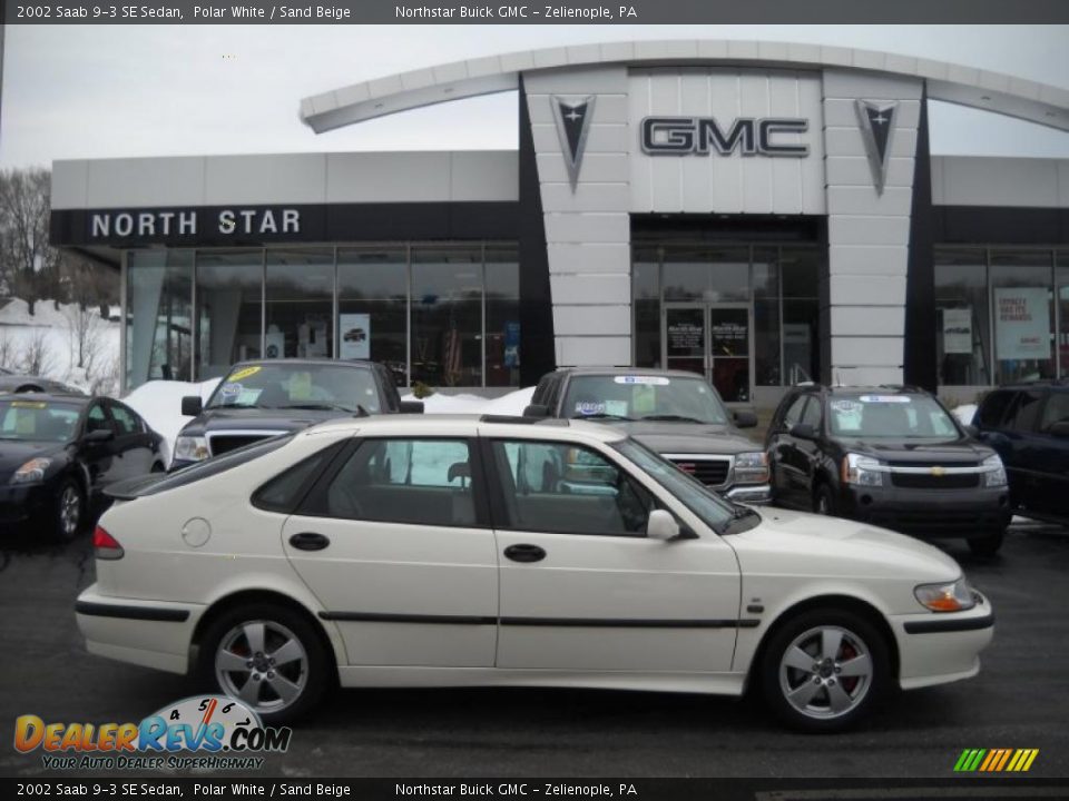 2002 Saab 9-3 SE Sedan Polar White / Sand Beige Photo #1
