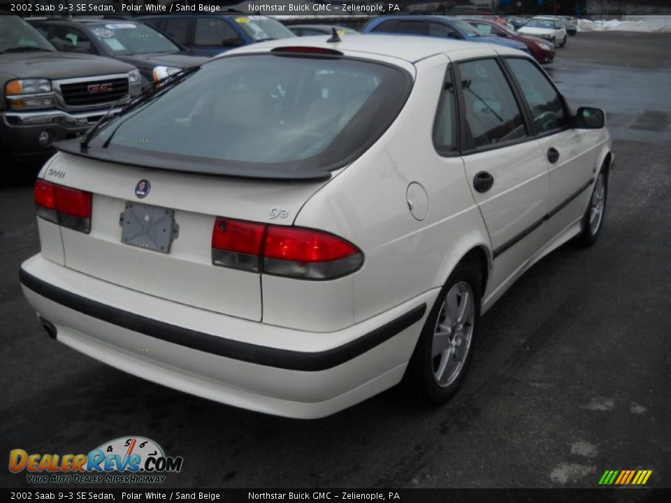 2002 Saab 9-3 SE Sedan Polar White / Sand Beige Photo #2