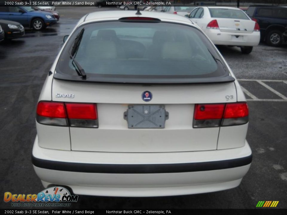 2002 Saab 9-3 SE Sedan Polar White / Sand Beige Photo #3
