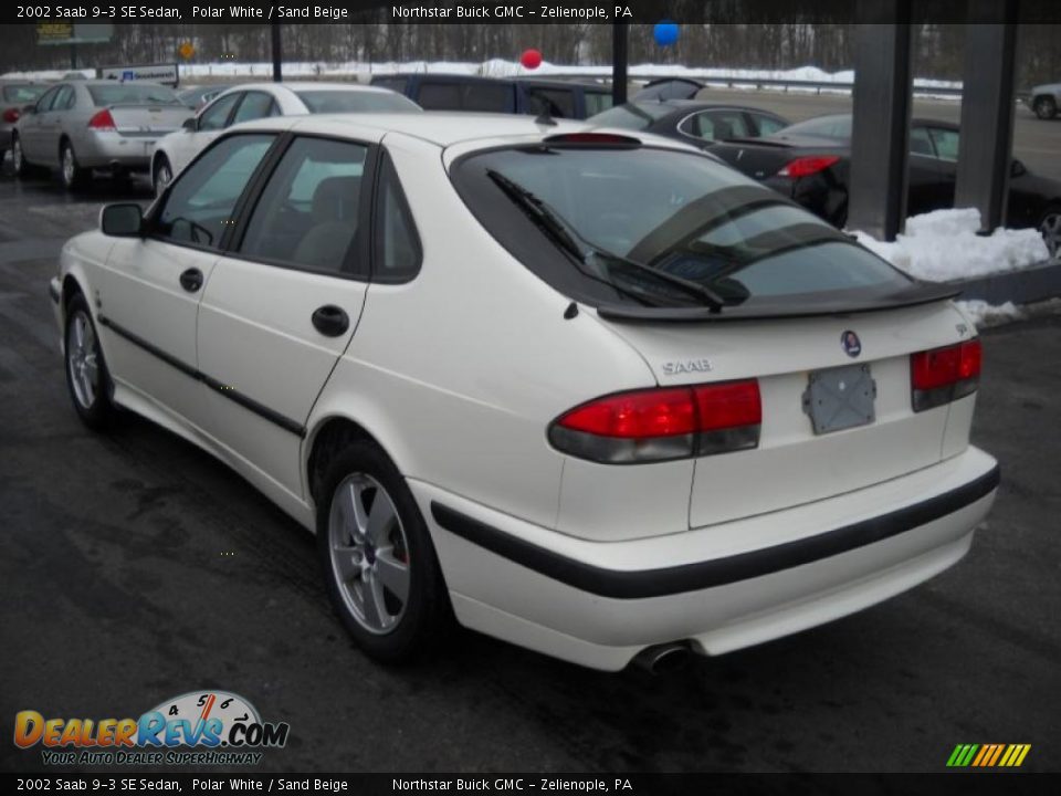 2002 Saab 9-3 SE Sedan Polar White / Sand Beige Photo #4