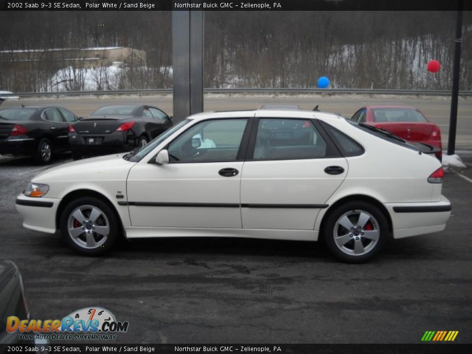 2002 Saab 9-3 SE Sedan Polar White / Sand Beige Photo #5