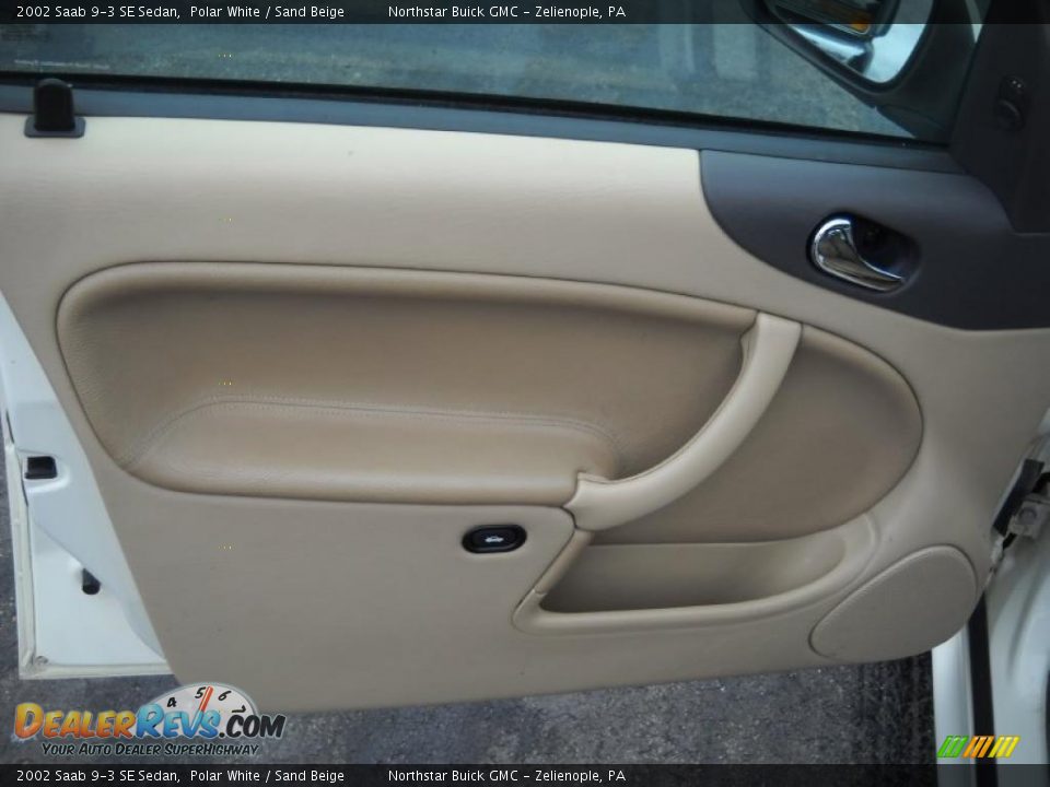2002 Saab 9-3 SE Sedan Polar White / Sand Beige Photo #6