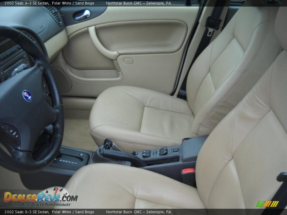 2002 Saab 9-3 SE Sedan Polar White / Sand Beige Photo #8