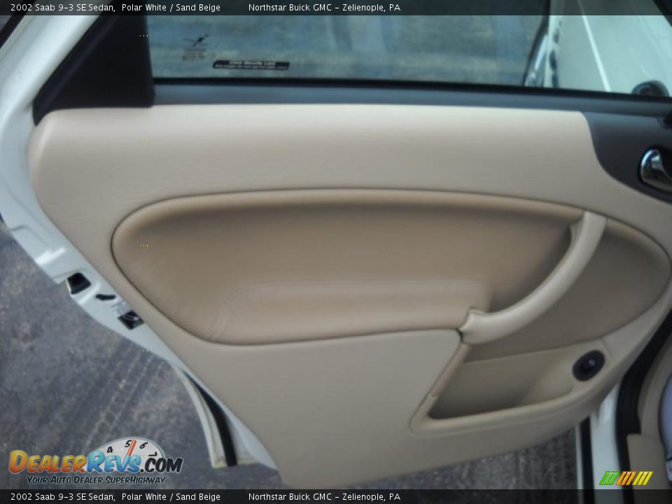 2002 Saab 9-3 SE Sedan Polar White / Sand Beige Photo #10