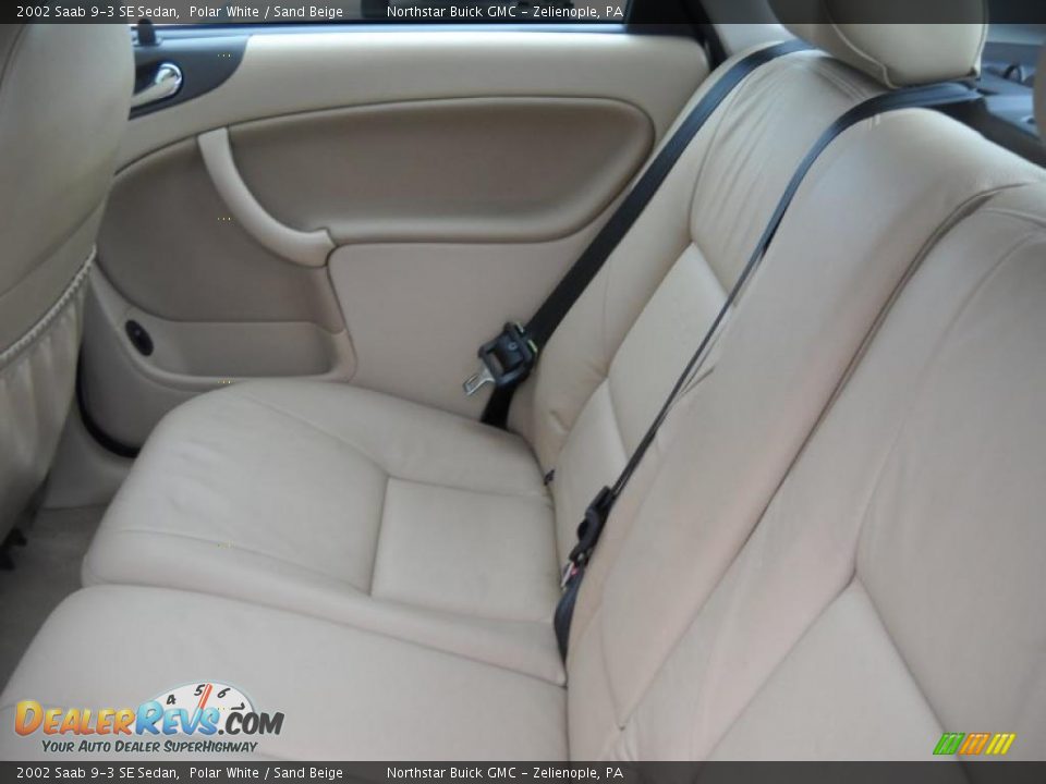 2002 Saab 9-3 SE Sedan Polar White / Sand Beige Photo #12