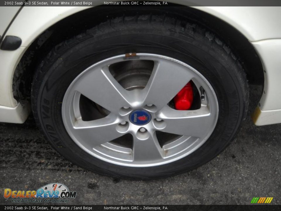 2002 Saab 9-3 SE Sedan Polar White / Sand Beige Photo #13