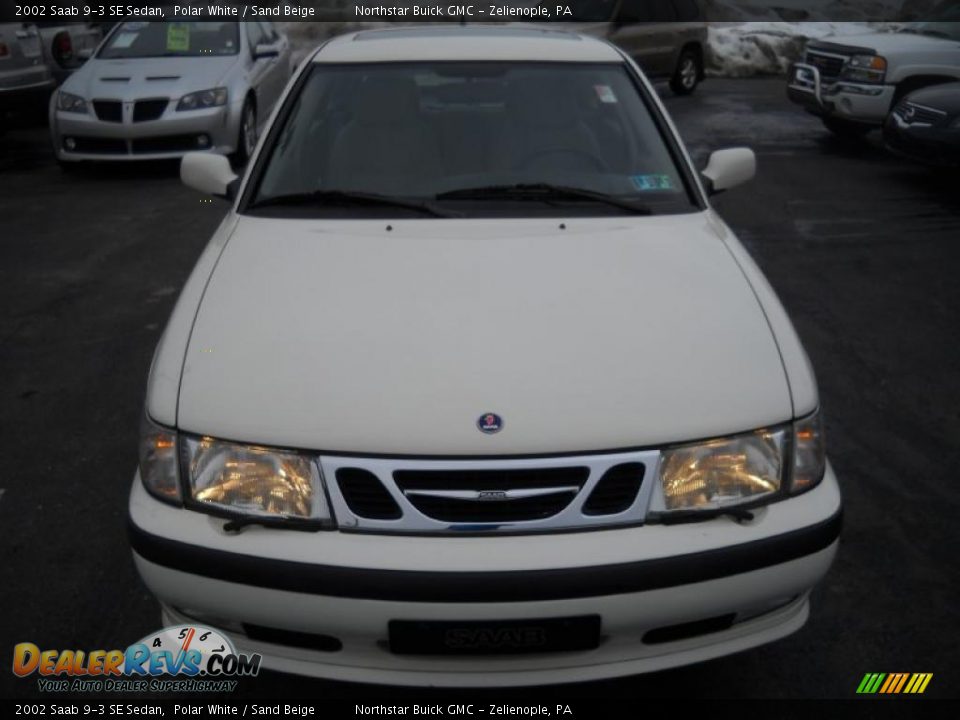 2002 Saab 9-3 SE Sedan Polar White / Sand Beige Photo #15