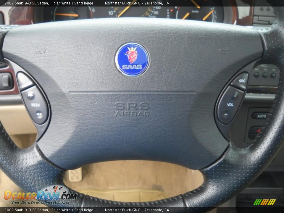 2002 Saab 9-3 SE Sedan Polar White / Sand Beige Photo #19