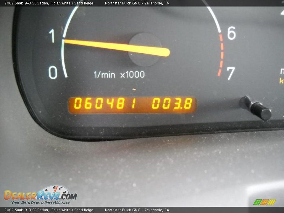2002 Saab 9-3 SE Sedan Polar White / Sand Beige Photo #20