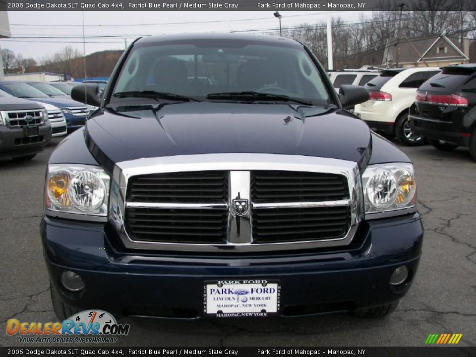 2006 Dodge Dakota SLT Quad Cab 4x4 Patriot Blue Pearl / Medium Slate Gray Photo #21