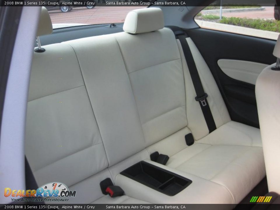 2008 BMW 1 Series 135i Coupe Alpine White / Grey Photo #9