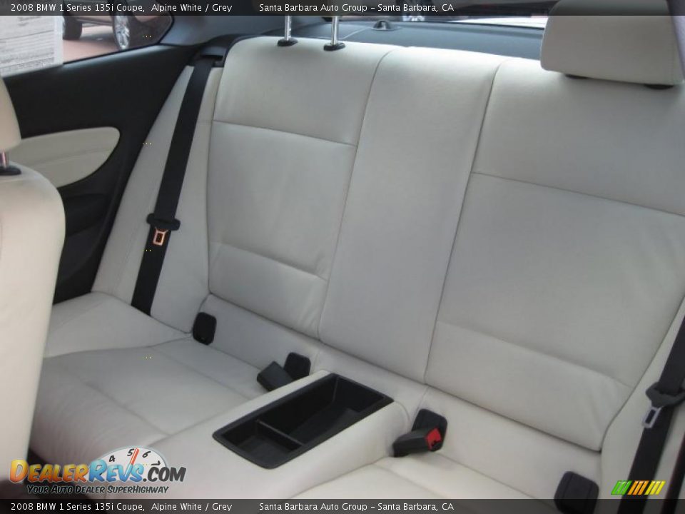 2008 BMW 1 Series 135i Coupe Alpine White / Grey Photo #11