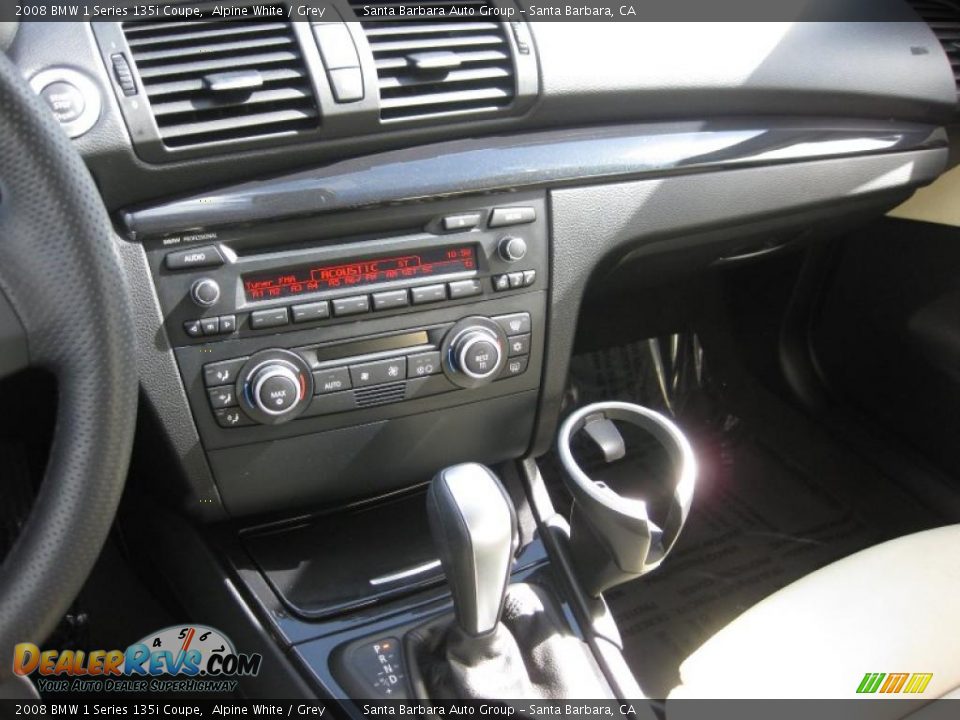 2008 BMW 1 Series 135i Coupe Alpine White / Grey Photo #13