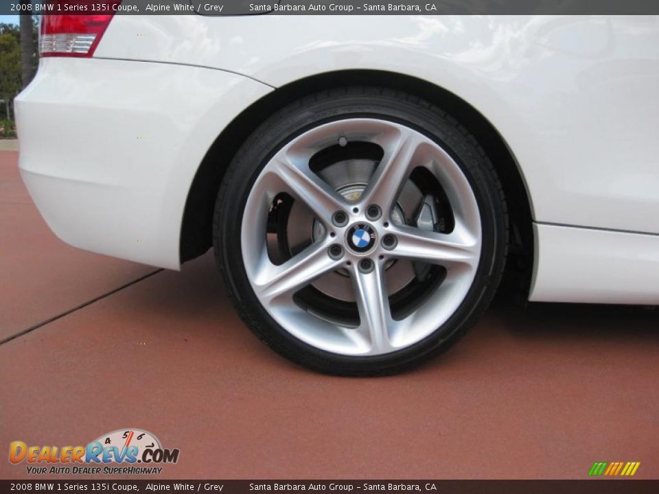 2008 BMW 1 Series 135i Coupe Alpine White / Grey Photo #15