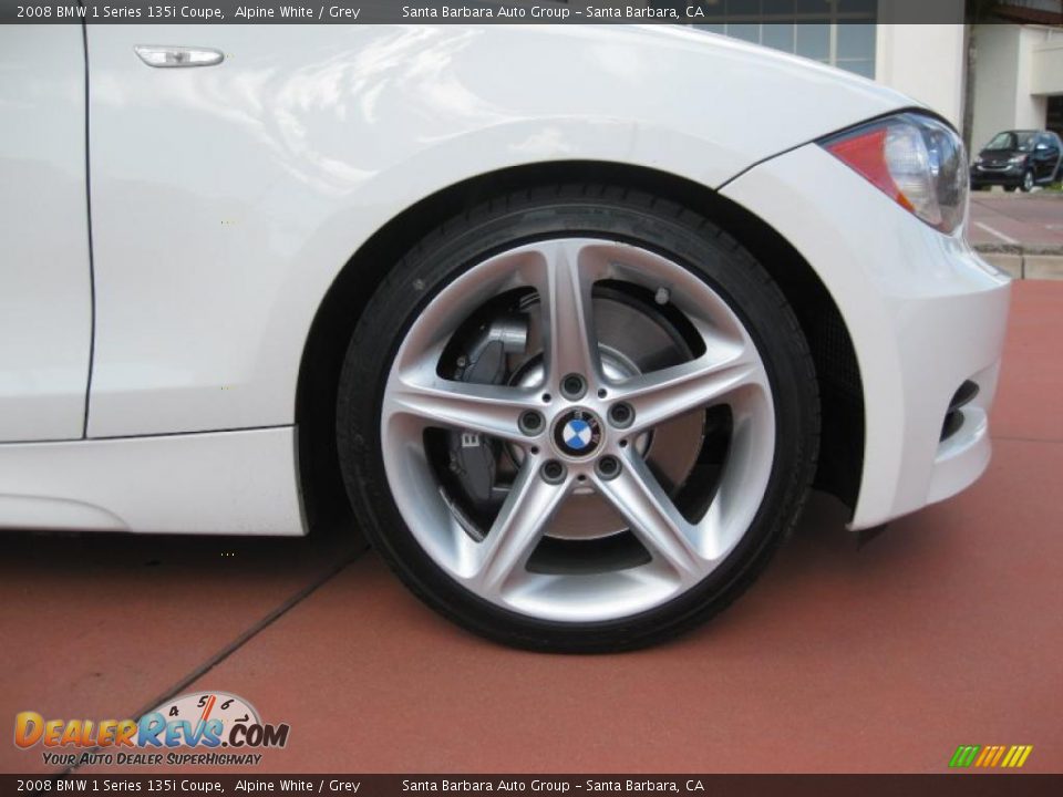 2008 BMW 1 Series 135i Coupe Alpine White / Grey Photo #16