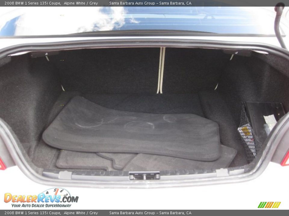 2008 BMW 1 Series 135i Coupe Alpine White / Grey Photo #19