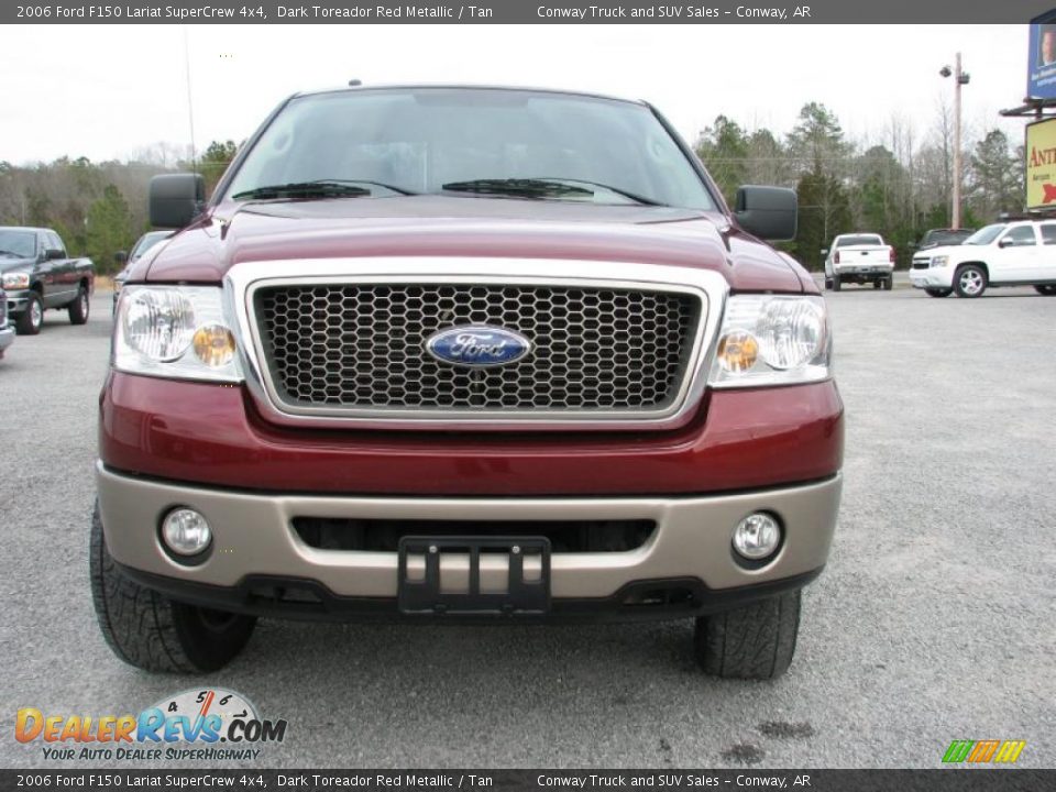 2006 Ford F150 Lariat SuperCrew 4x4 Dark Toreador Red Metallic / Tan Photo #3