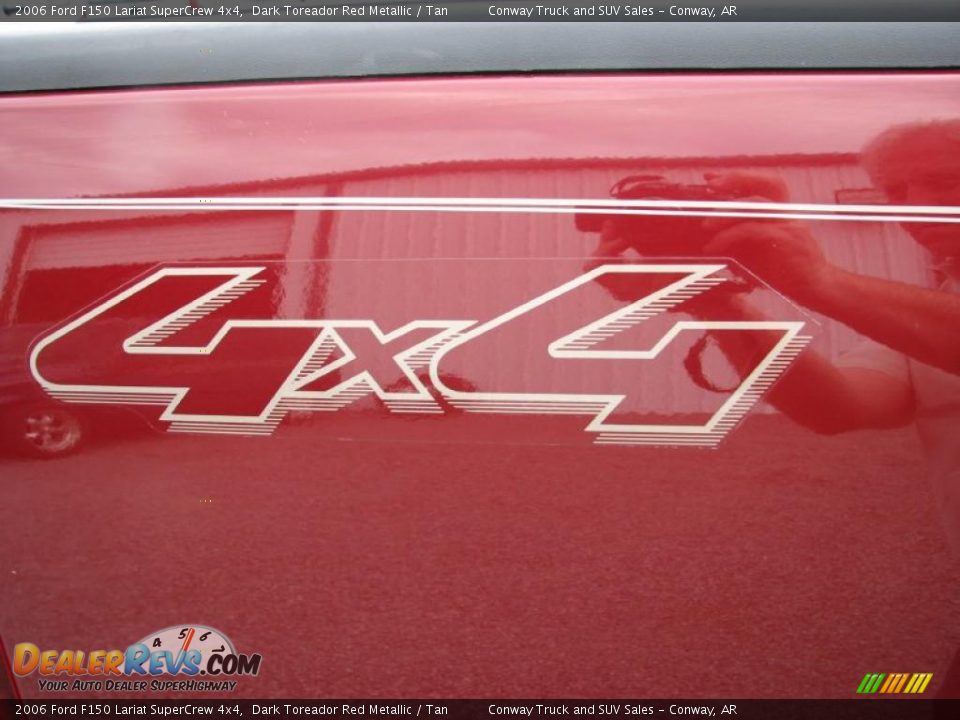 2006 Ford F150 Lariat SuperCrew 4x4 Dark Toreador Red Metallic / Tan Photo #10