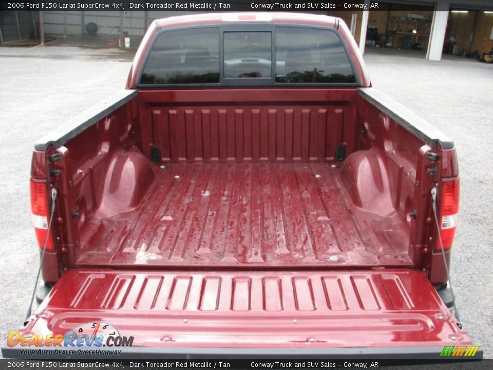 2006 Ford F150 Lariat SuperCrew 4x4 Dark Toreador Red Metallic / Tan Photo #11