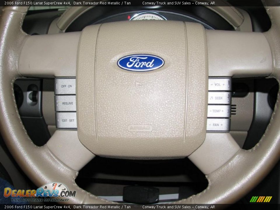 2006 Ford F150 Lariat SuperCrew 4x4 Dark Toreador Red Metallic / Tan Photo #13