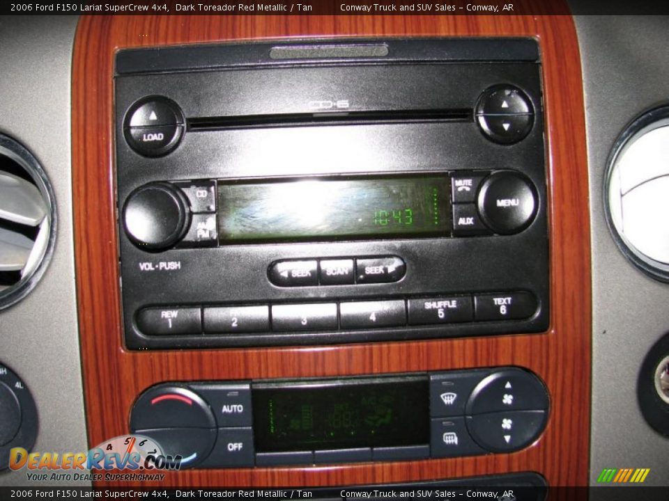 2006 Ford F150 Lariat SuperCrew 4x4 Dark Toreador Red Metallic / Tan Photo #14