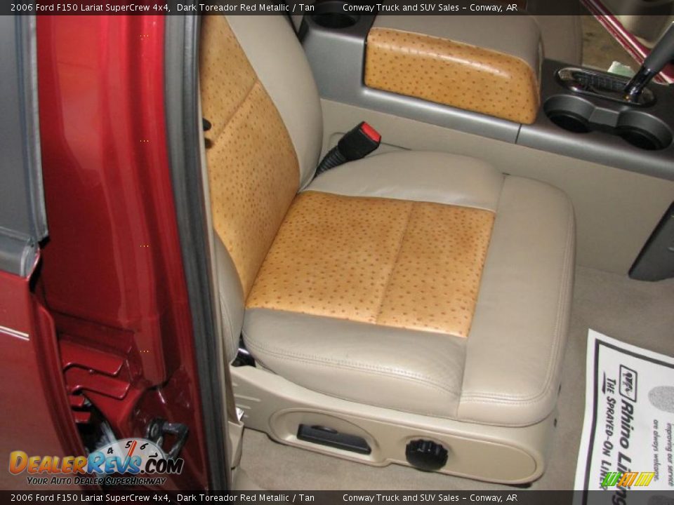 2006 Ford F150 Lariat SuperCrew 4x4 Dark Toreador Red Metallic / Tan Photo #21