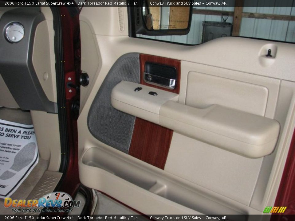 2006 Ford F150 Lariat SuperCrew 4x4 Dark Toreador Red Metallic / Tan Photo #26