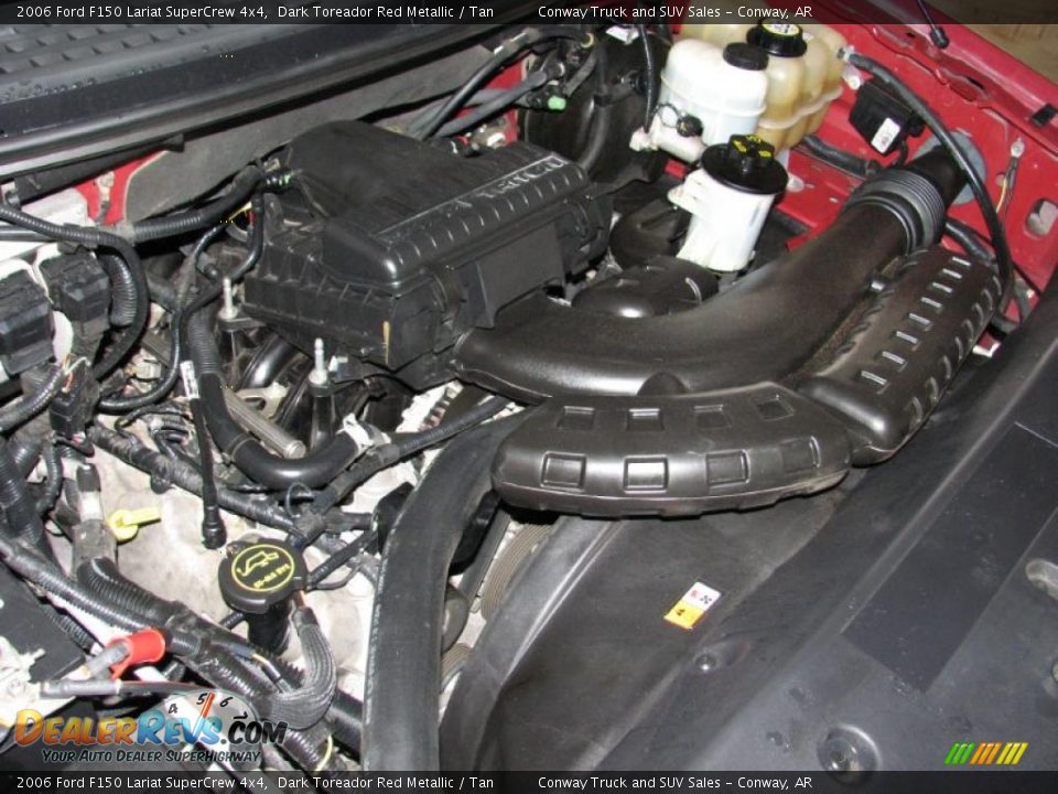 2006 Ford F150 Lariat SuperCrew 4x4 Dark Toreador Red Metallic / Tan Photo #30