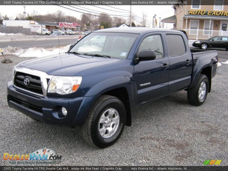 2005 Toyota Tacoma V6 TRD Double Cab 4x4 Indigo Ink Blue Pearl / Graphite Gray Photo #1