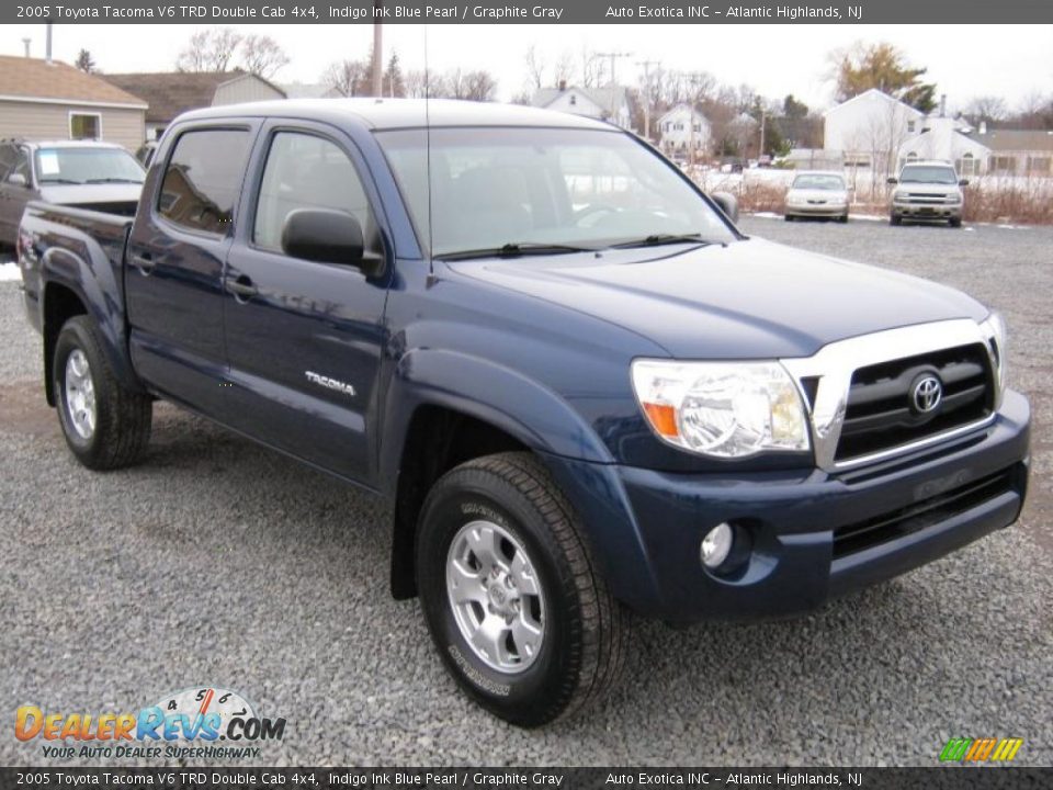 2005 Toyota Tacoma V6 TRD Double Cab 4x4 Indigo Ink Blue Pearl / Graphite Gray Photo #2