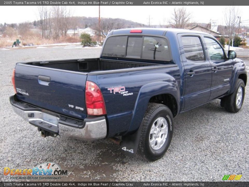 2005 Toyota Tacoma V6 TRD Double Cab 4x4 Indigo Ink Blue Pearl / Graphite Gray Photo #3