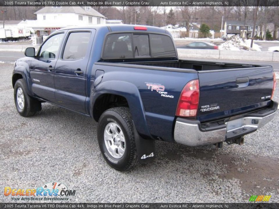 2005 Toyota Tacoma V6 TRD Double Cab 4x4 Indigo Ink Blue Pearl / Graphite Gray Photo #4