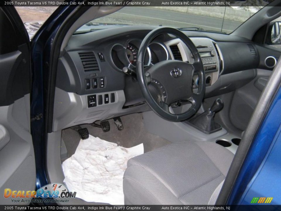 2005 Toyota Tacoma V6 TRD Double Cab 4x4 Indigo Ink Blue Pearl / Graphite Gray Photo #5