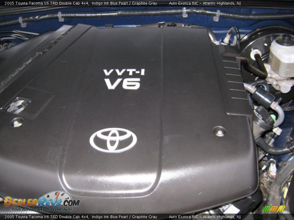 2005 Toyota Tacoma V6 TRD Double Cab 4x4 Indigo Ink Blue Pearl / Graphite Gray Photo #9