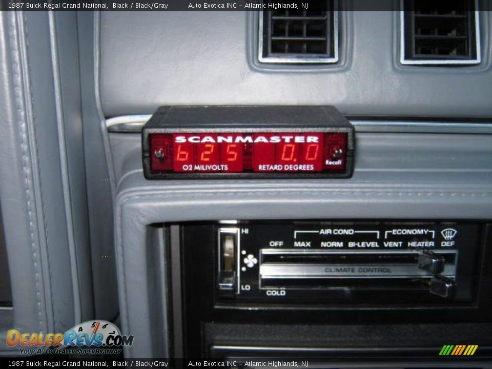 1987 Buick Regal Grand National Black / Black/Gray Photo #10