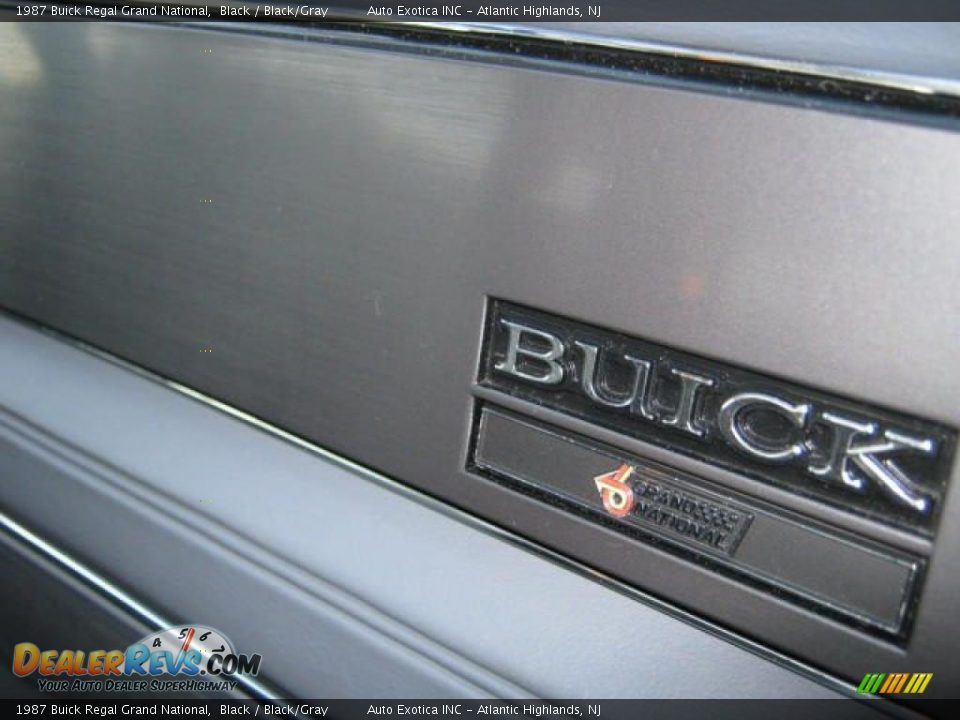 1987 Buick Regal Grand National Black / Black/Gray Photo #12