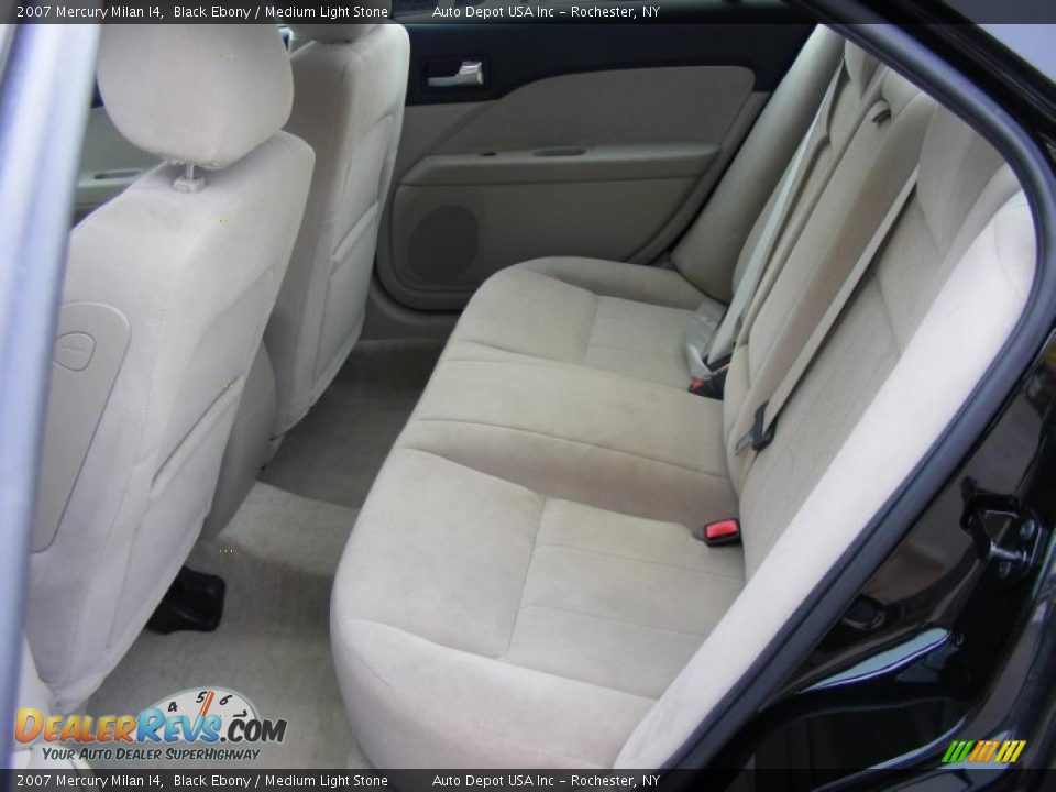 2007 Mercury Milan I4 Black Ebony / Medium Light Stone Photo #10