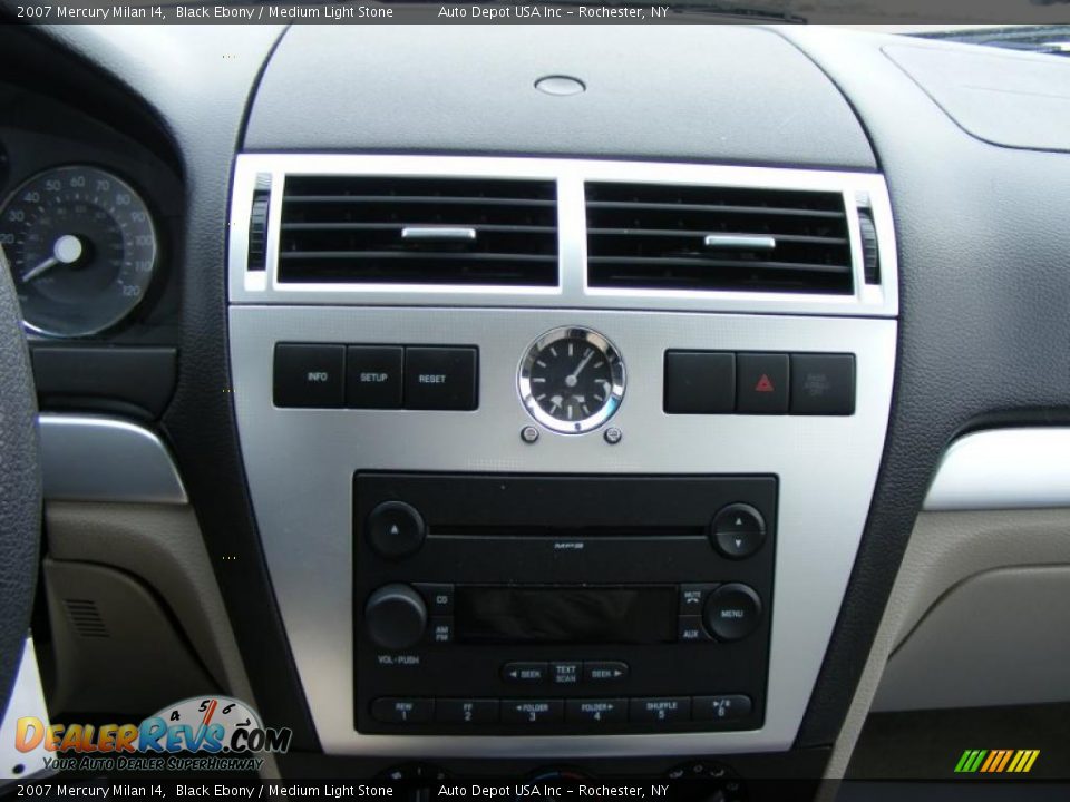 2007 Mercury Milan I4 Black Ebony / Medium Light Stone Photo #13