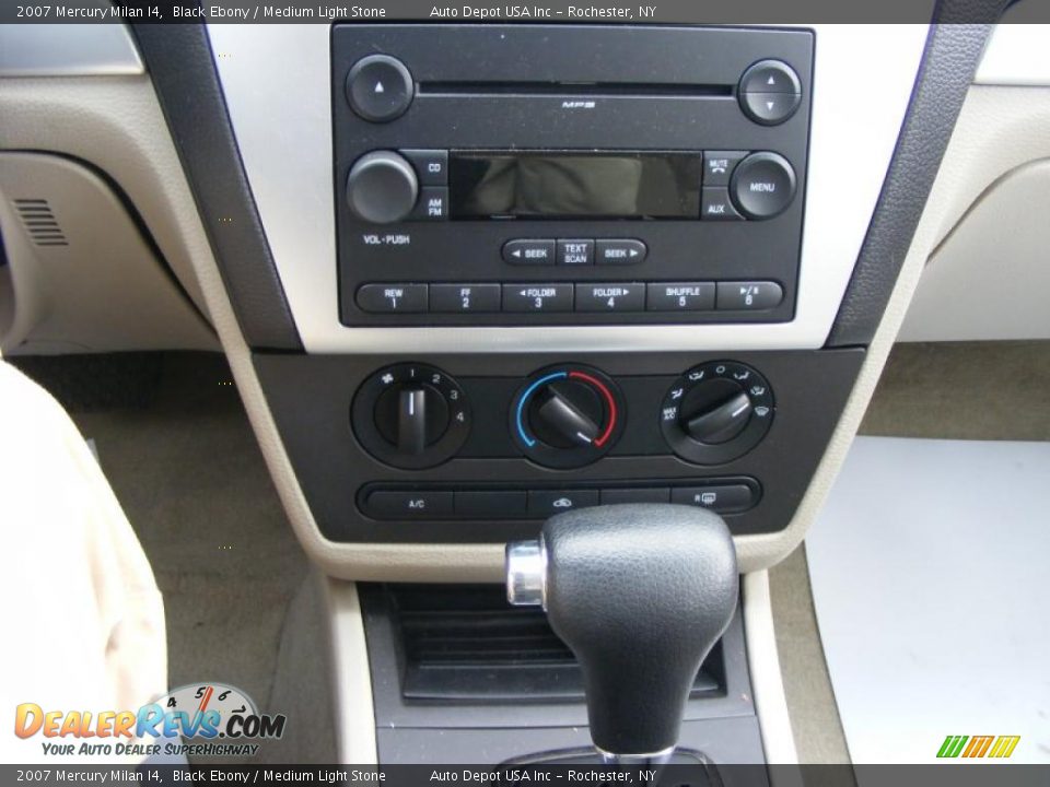2007 Mercury Milan I4 Black Ebony / Medium Light Stone Photo #14