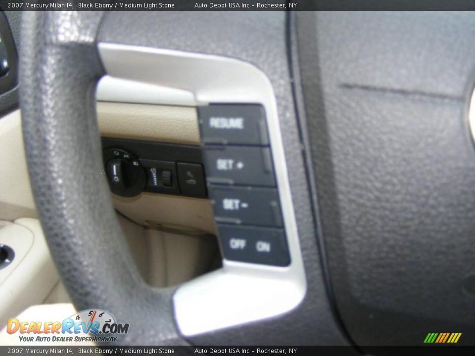 2007 Mercury Milan I4 Black Ebony / Medium Light Stone Photo #16
